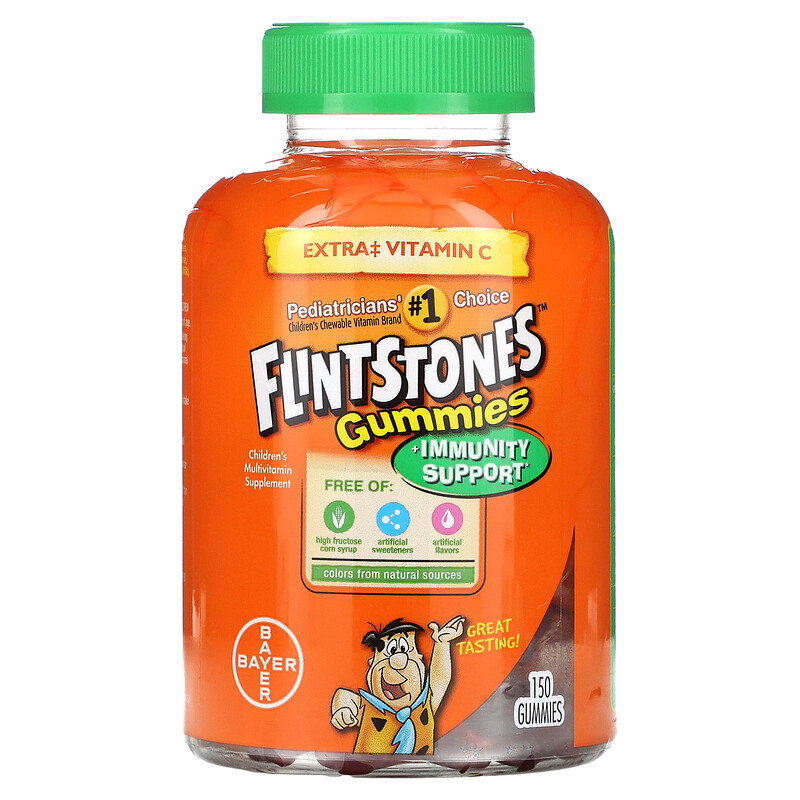 

Flintstones, Gummies, мультивитаминная добавка для детей, 150 жевательных конфет