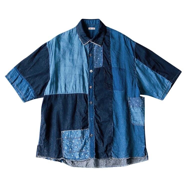 

Рубашка Kapital Patchwork Katmandu Shirt, синий