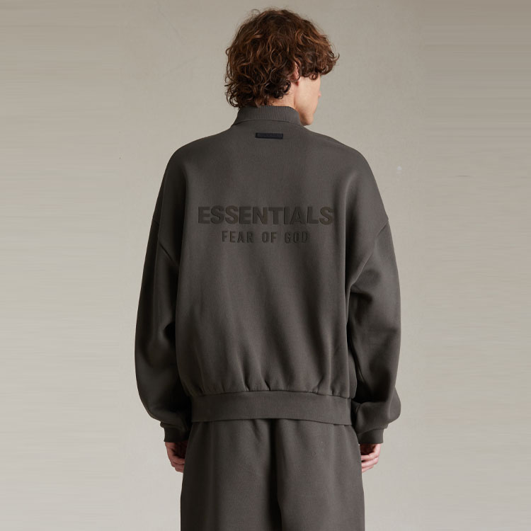 Лонгслив-поло Fear Of God Essentials Spring, чернильно-черный — фото 3