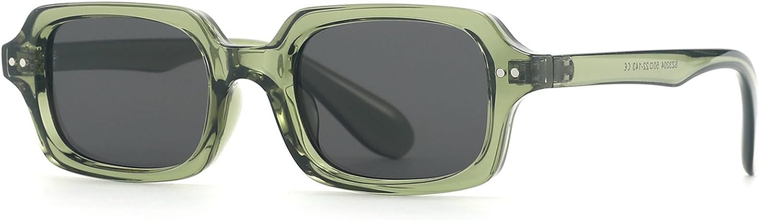 

Мужские солнцезащитные очки маленького прямоугольного размера в стиле ретро с заклепками, сине-зеленые, с защитой от УФ-излучения UV400; женские солнцезащитные очки с градиентным переходом цвета mincl, Green Gray