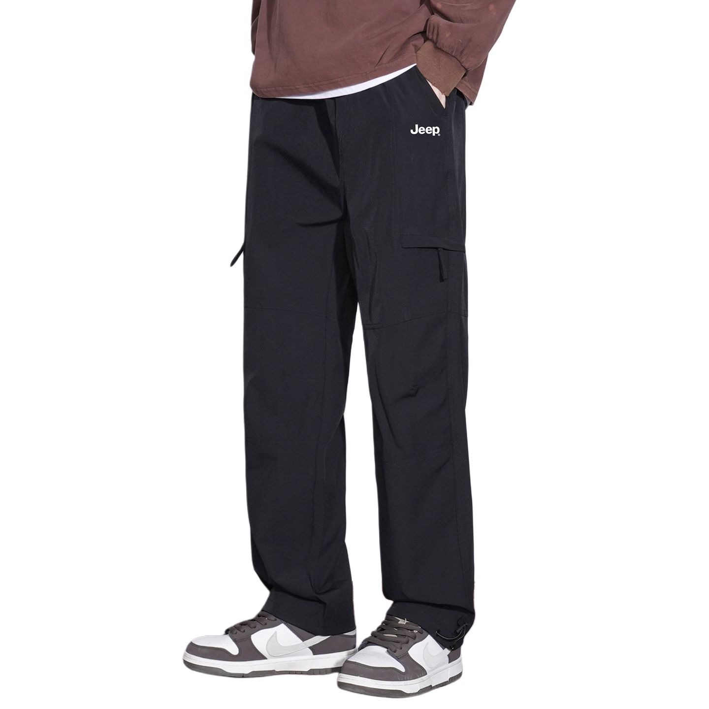 

Повседневные брюки Unisex Moderate Straight Fit Jeep, черный