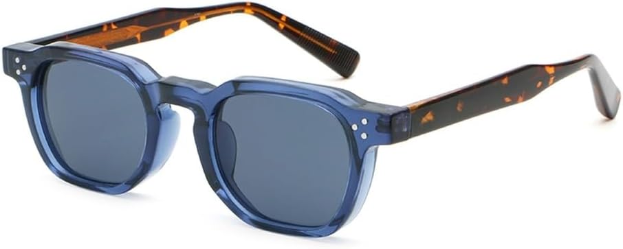 

Солнцезащитные очки в стиле ретро с леопардовым принтом для женщин, унисекс, квадратные солнцезащитные очки для мужчин, многоугольные, UV400 WNCKSQ, Blue Leopard Frame