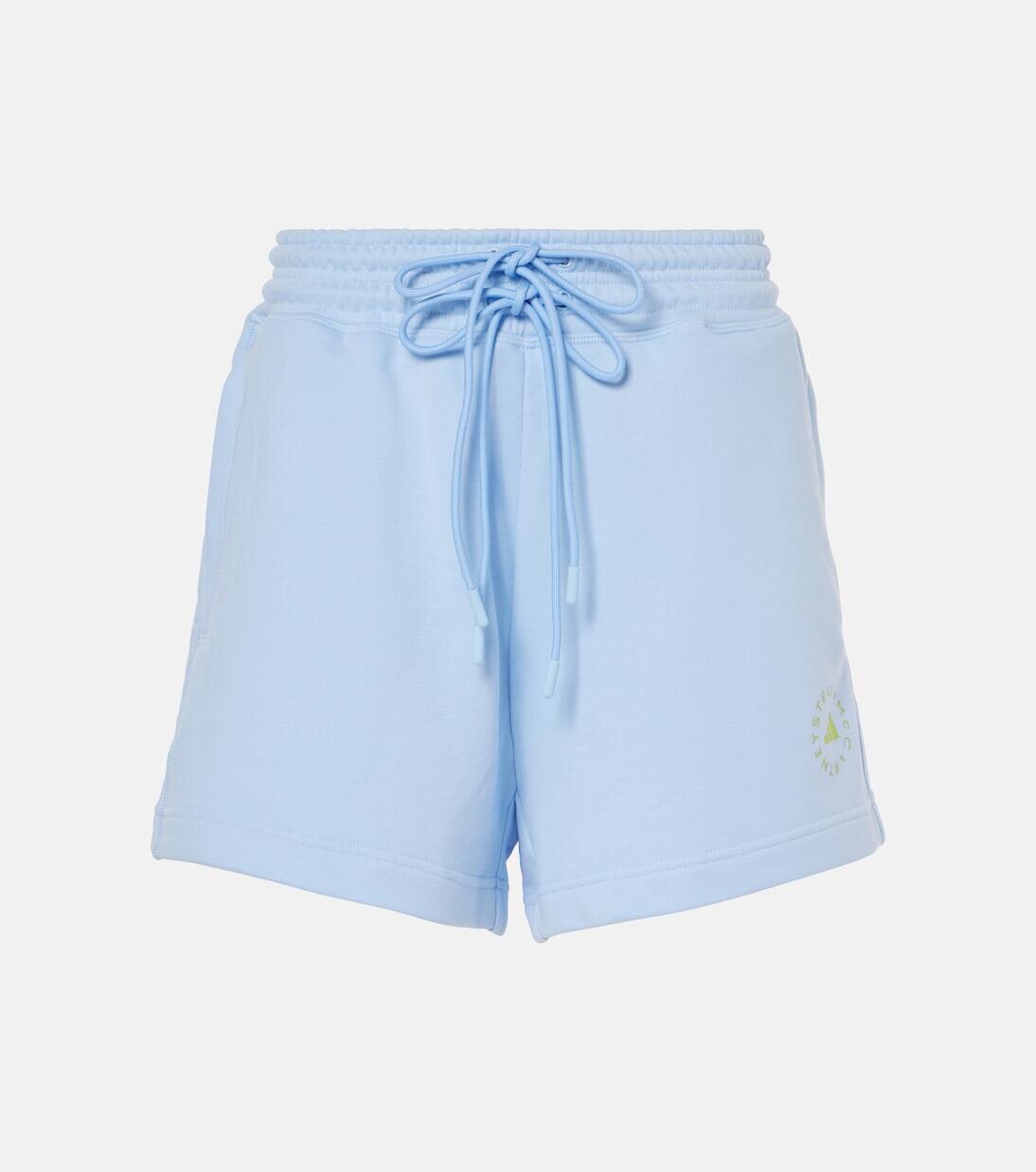 

Хлопковые махровые шорты TrueCasuals Adidas By Stella Mccartney, цвет glow blue