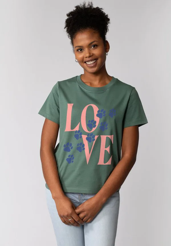 

Футболка с принтом pfotenliebe Watapparel, Green Bay, Зеленый, Футболка с принтом pfotenliebe Watapparel, Green Bay