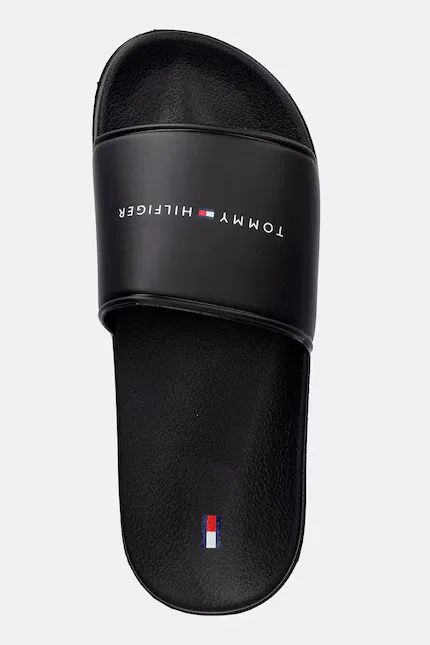 Шлепанцы детские с логотипом Tommy Hilfiger, черный — фото 4