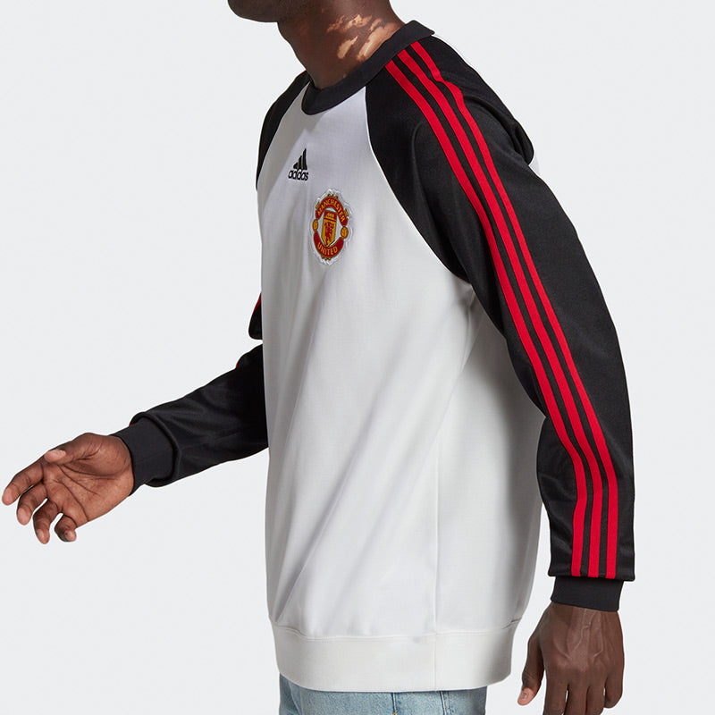 Худи Men's adidas Knit Soccer/Football Colorblock Sports Round Neck White H64071 — фото 3