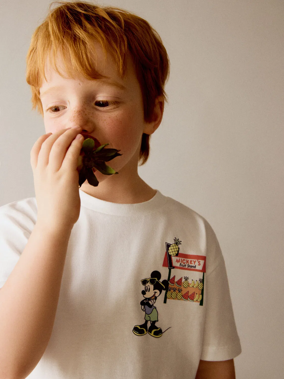 Футболка 'MIMOUSE' Mango Kids, White — фото 4