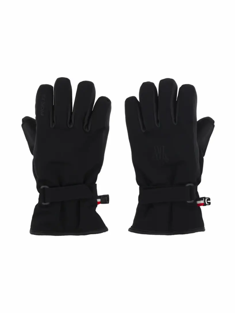 

Комбинированные перчатки с логотипом Moncler, черный