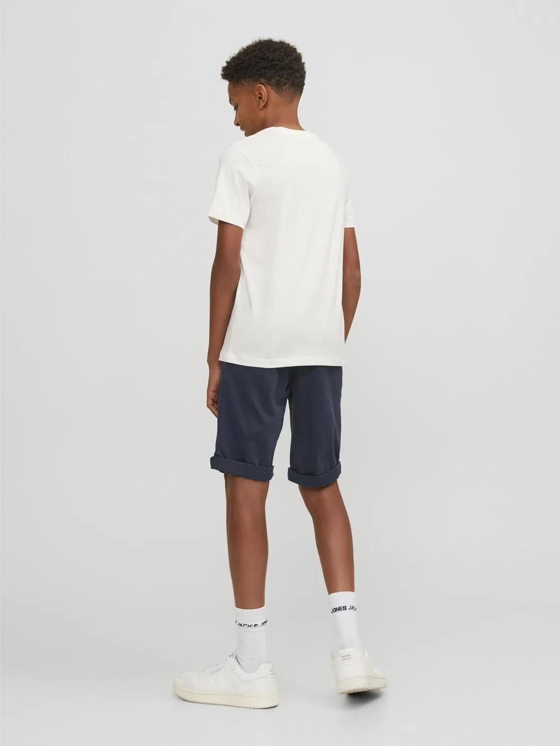 Шорты чинос хлопковые JACK & JONES Junior, navy blazer — фото 4