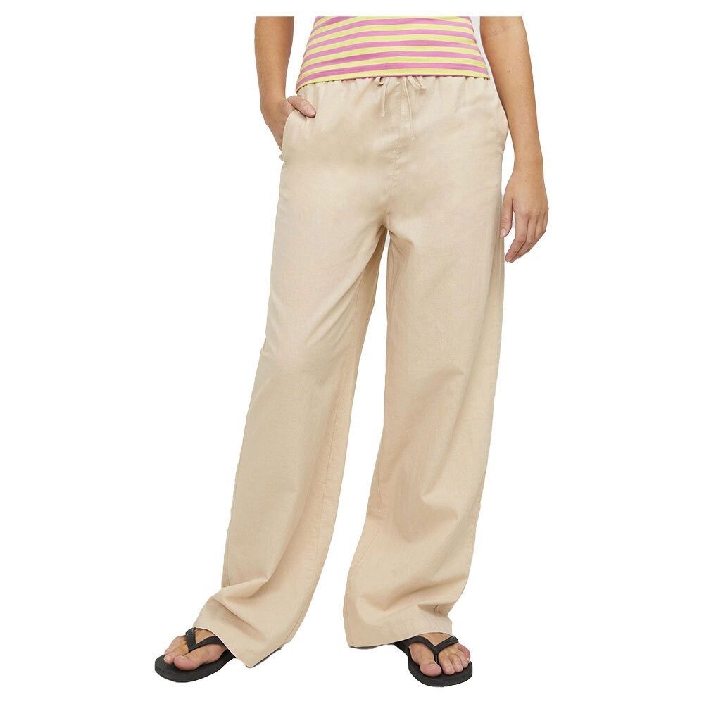 

Брюки Jack & Jones Flora Linen Blend JJXX Mid Waist, бежевый