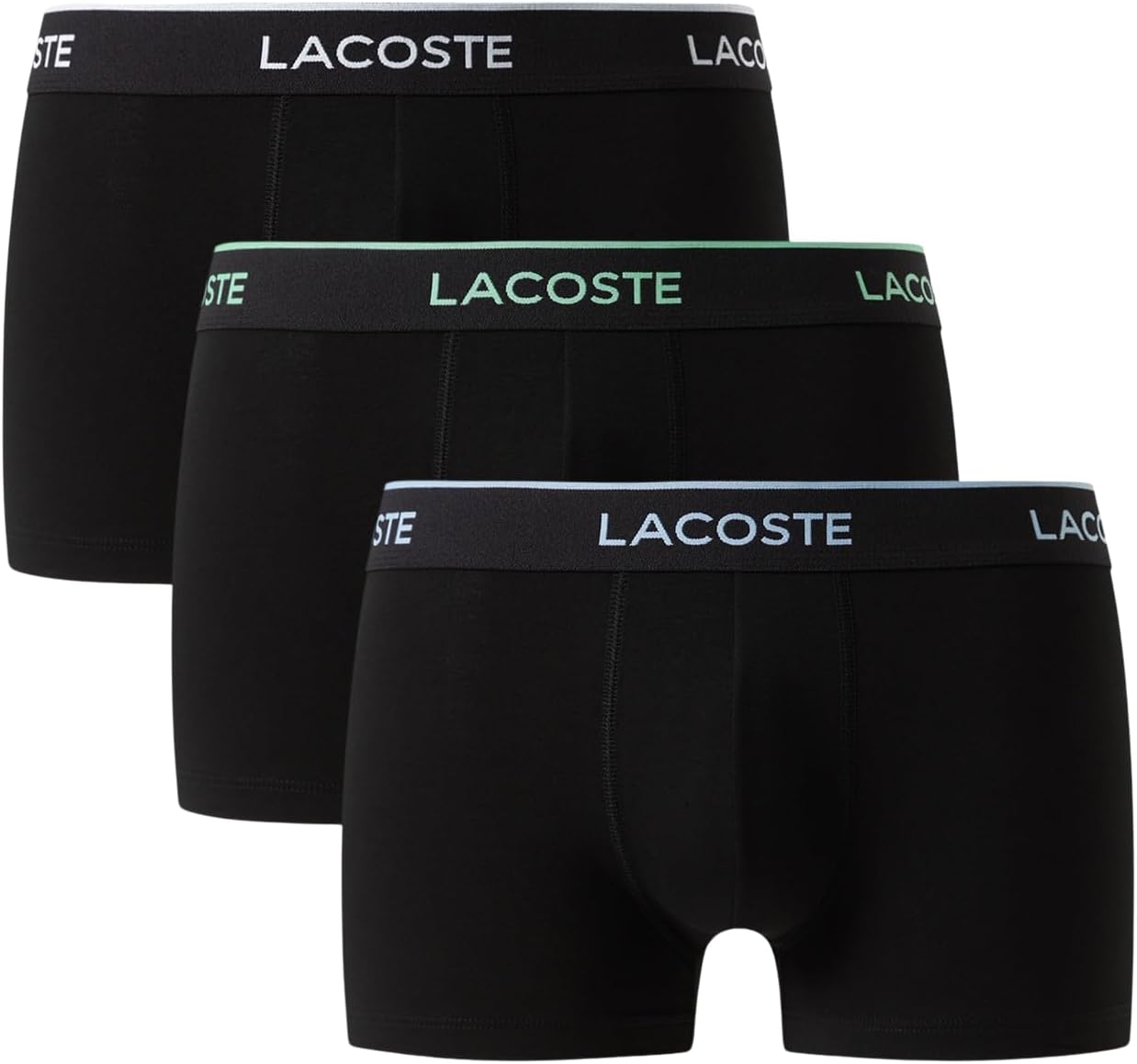 

Lacoste мужские хлопковые эластичные трусы Essentials, 3 шт (Amazon Exclusives), Black/Flamingo/Overview/Liamone