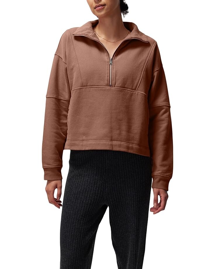 

Толстовка Spiritual Gangster Shay 1/2 Zip, цвет Deep Rust
