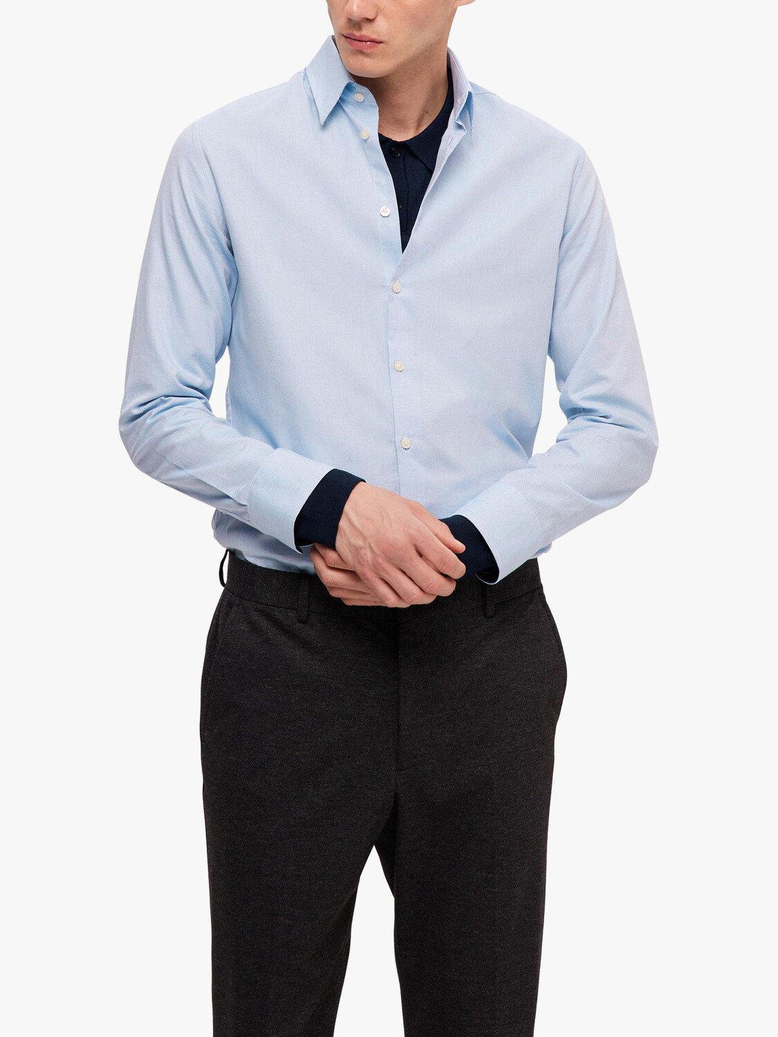 

Формальная рубашка с длинным рукавом SELECTED HOMME, синий
