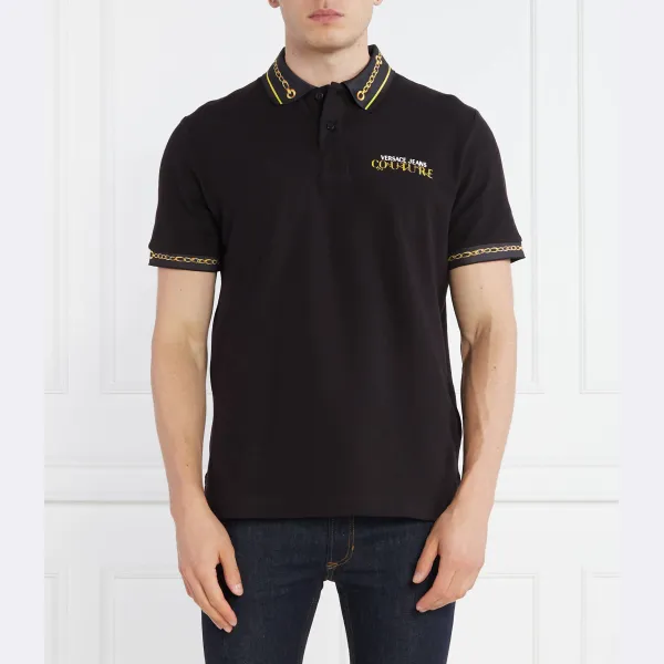 

Рубашка поло стандартного кроя Versace, черный