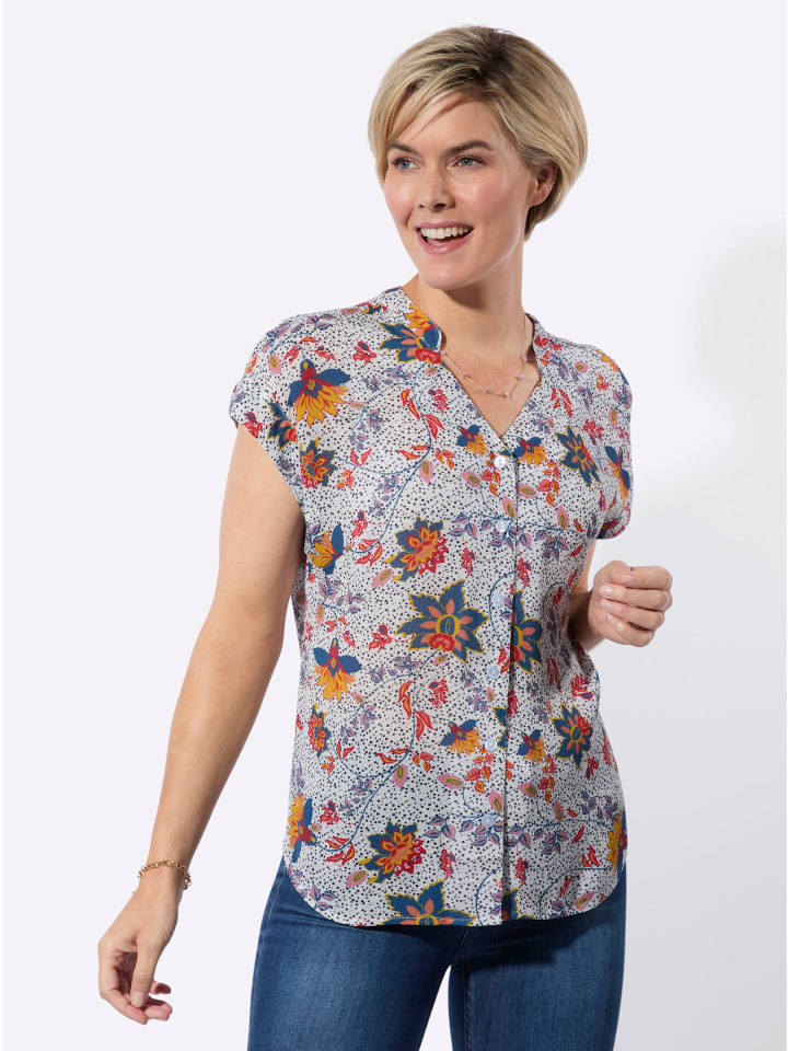 

Блузка с короткими рукавами в белом цвете с клубничным принтом WITT WEIDEN