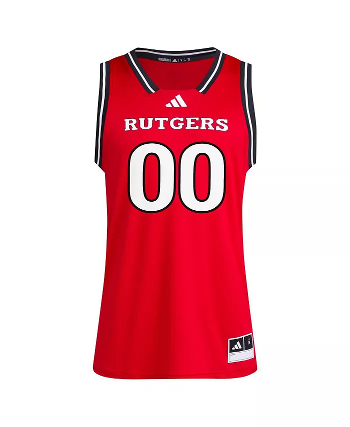 Мужская 00 Scarlet Rutgers Scarlet Knights реплика джерси Swingman adidas — фото 3