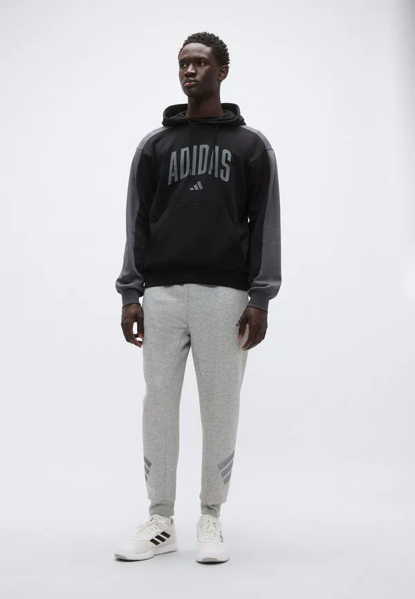 Толстовка с капюшоном в университетском стиле Adidas Sportswear, Black/Grey Six — фото 2