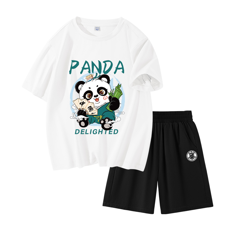 Детская повседневная спортивная одежда WARRIOR, aqua зеленый / h chinese panda - черный / h shield k — фото 4