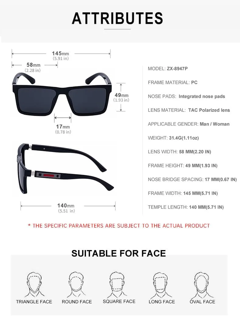 

Высококачественные солнцезащитные очки для вождения на открытом воздухе, мужские квадратные солнцезащитные очки — европейский и американский ретро-дизайн GFYFJXJT, C2