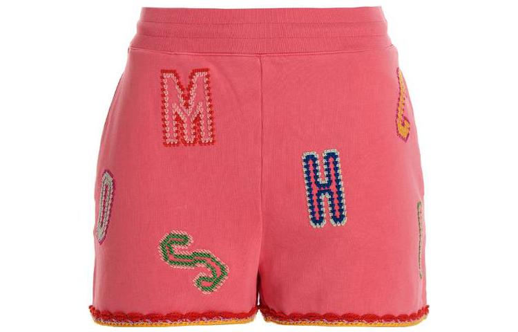 

Бермуды с вышитым логотипом MOSCHINO, розовые