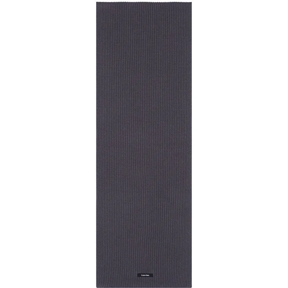 

Шарф Calvin Klein Classic Rib, серый