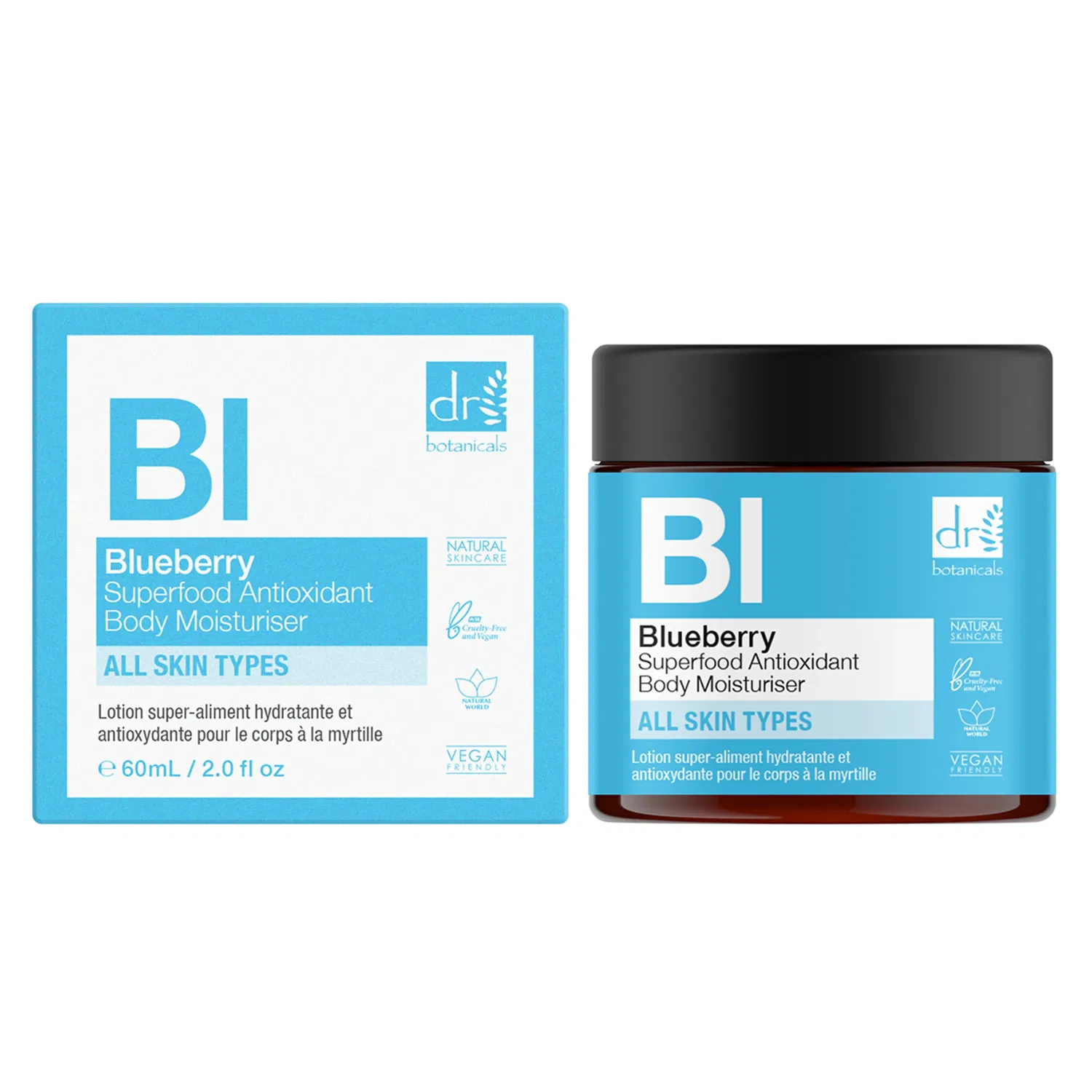 Увлажняющий крем для тела Dr Botanicals Blueberry Superfood