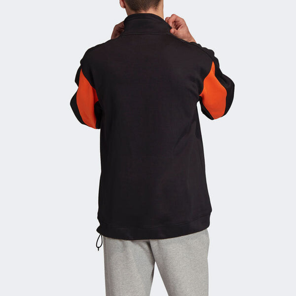 Толстовка с капюшоном originals pt3 1 4 молния куртка мужская Adidas, черный — фото 4