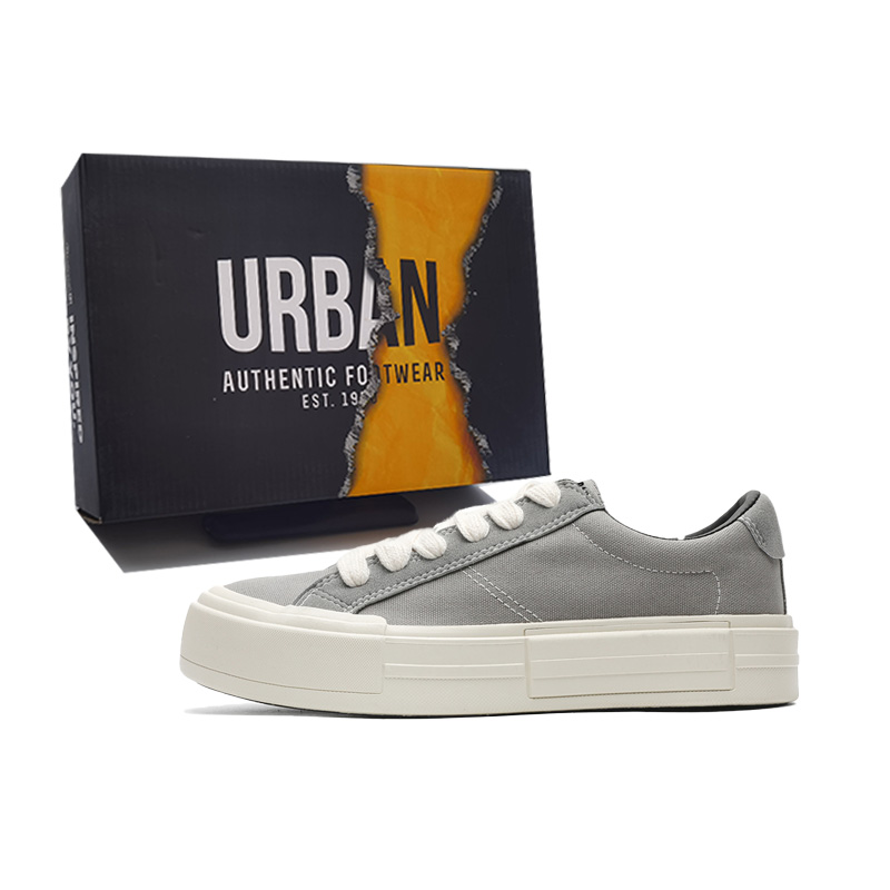 

URBAN AUTHENTIC Мужские лоу-топ скейтборд кроссовки серые, цвет Gray