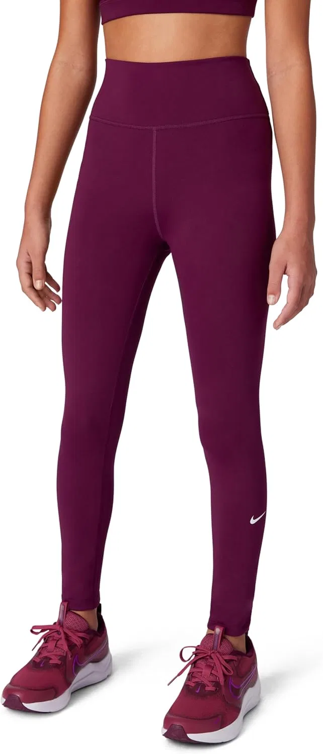 Леггинсы Nike Dri-FIT с высокой посадкой, Bordeaux/White