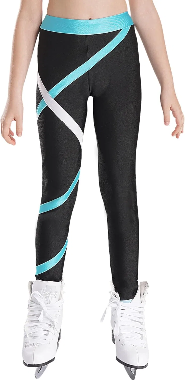 Детский спортивный комплект из топа и леггинсов YiZYiF, Light Blue — фото 4