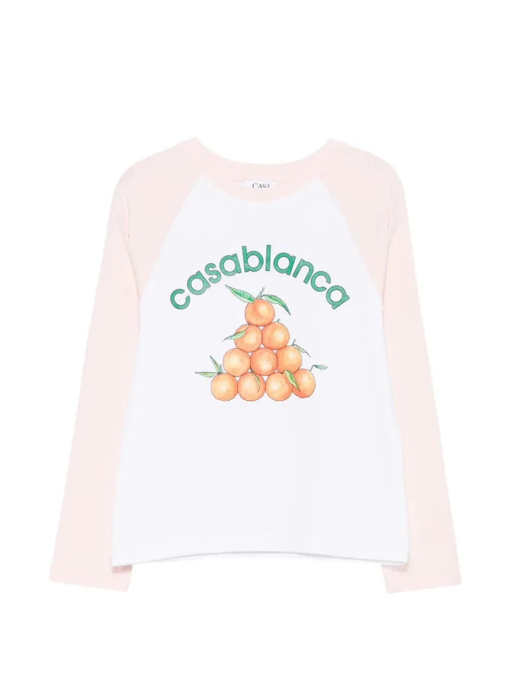 Футболка с принтом и рукавами реглан Casablanca Kids, белый