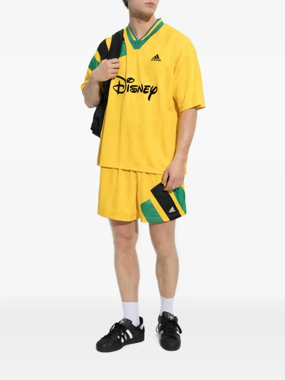 Шорты-треки в жаккардовый узор adidas X Disney x Brain Dead, желтый — фото 2