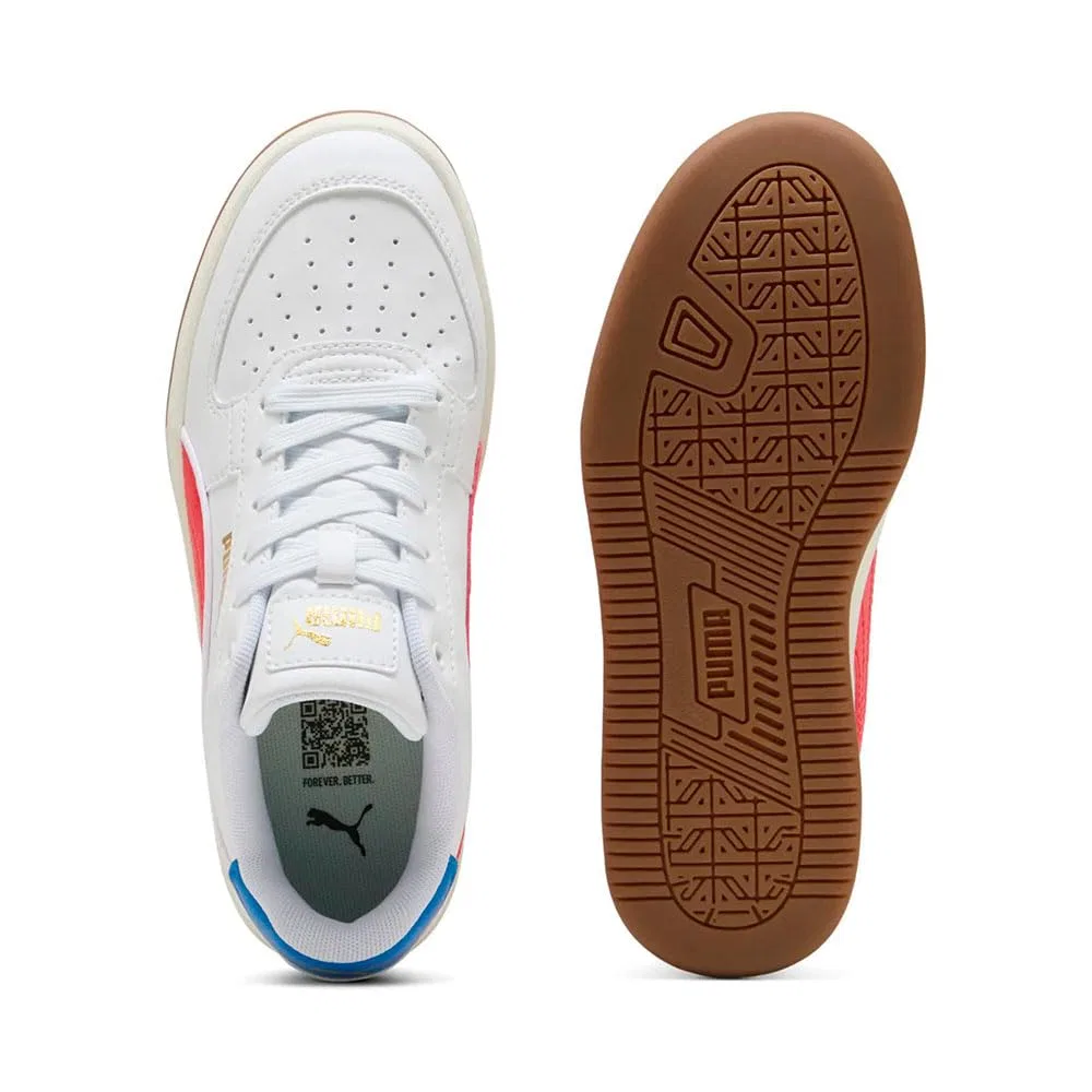 Детские кроссовки для мальчиков ретро-дизайн PUMA Caven 2.0 Retro Jr PUMA PUMA White All Time Red Rubber — фото 2