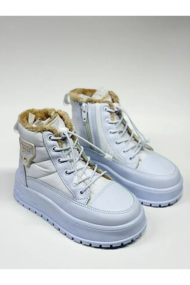 Детские ботинки для девочек на шнуровке North Blue, White
