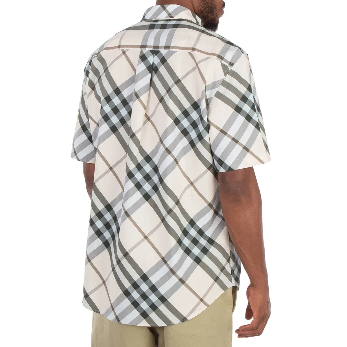 Рубашка мужская с принтом Check Cotton Shirt Burberry, Alabaster Ip Check — фото 3