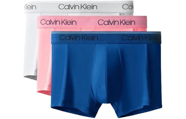 Мужские боксеры Calvin Klein, комплект из 3 штук, Pink/White/Blue — фото 3