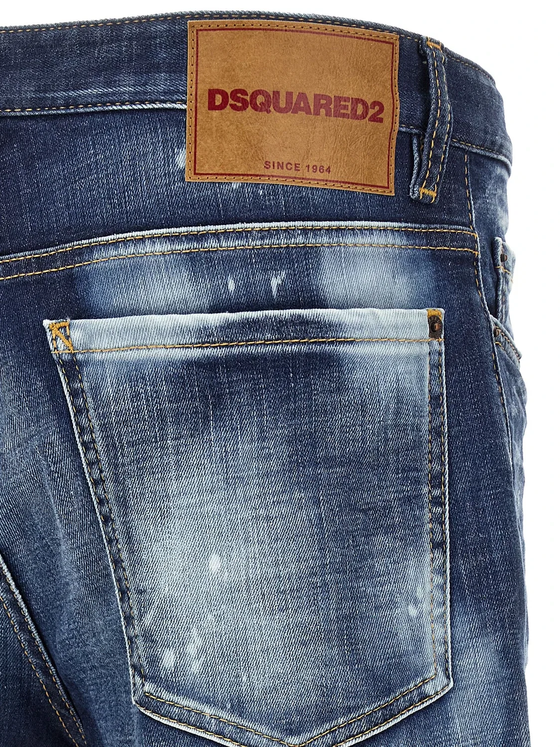 Джинсы "Bro" с деталями "Paint" Dsquared2, синий — фото 4