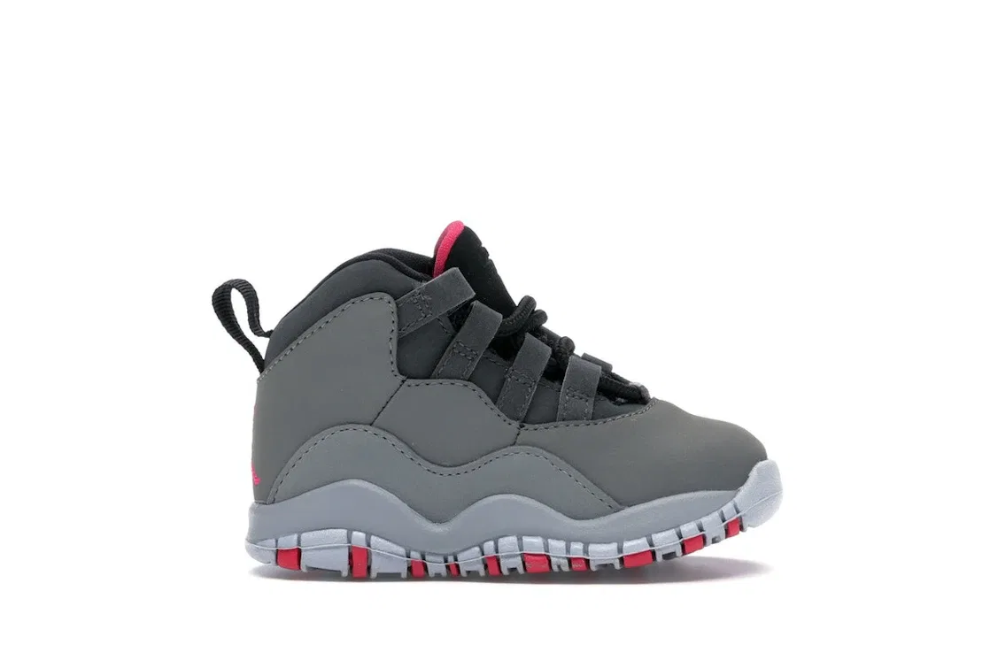 Детские кроссовки Lifestyle Jordan 10 Retro Jordan, Dark Smoke Grey/Rush Pink-Black-Iron Grey