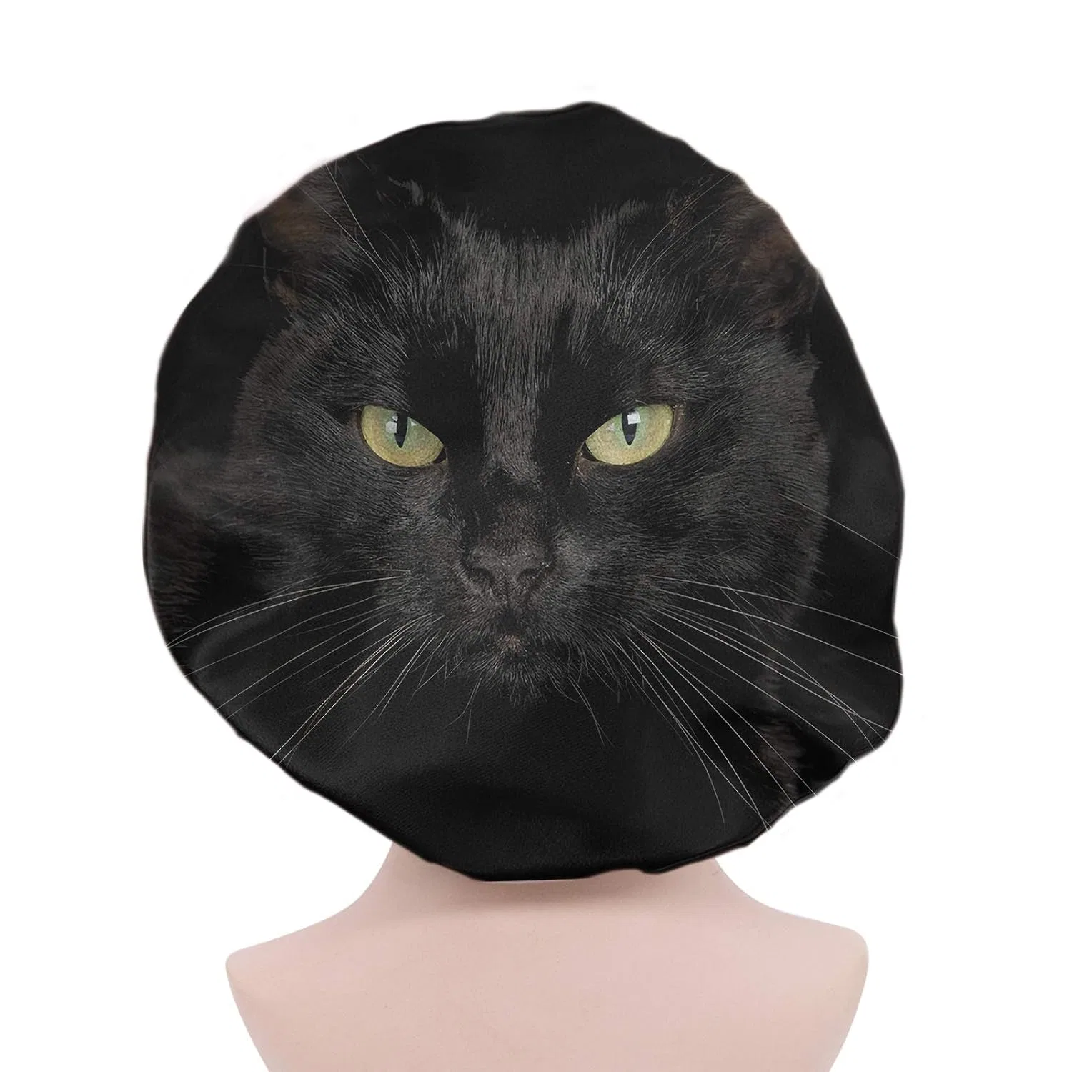 Шапочка для душа Satin Sleep Cap COEQINE, 1 шт, Black Cat
