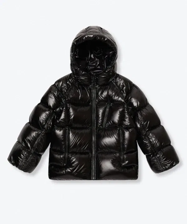 Куртка пуховая короткая с капюшоном, Ripstop, Musinsa Standard Kids, черный — фото 3