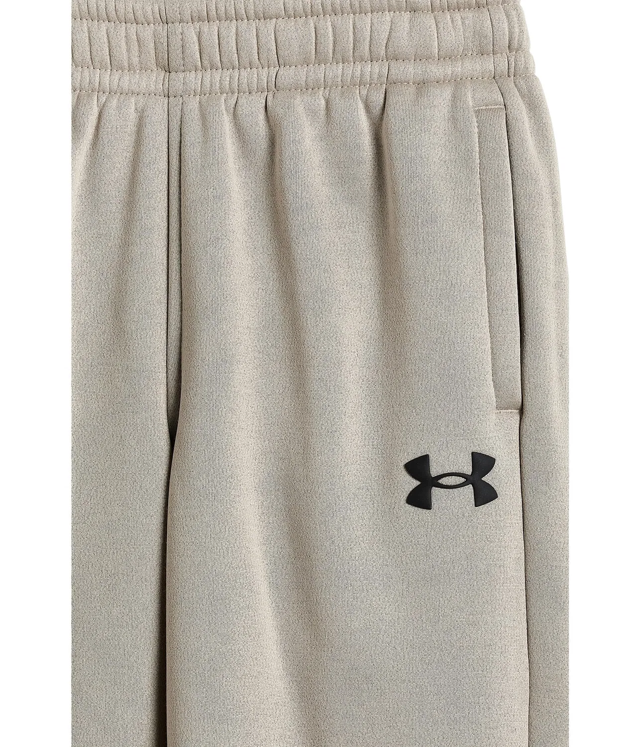 Спортивные брюки Armour Fleece (для детей постарше) Under Armour Kids, Timberwolf Taupe/Black — фото 3