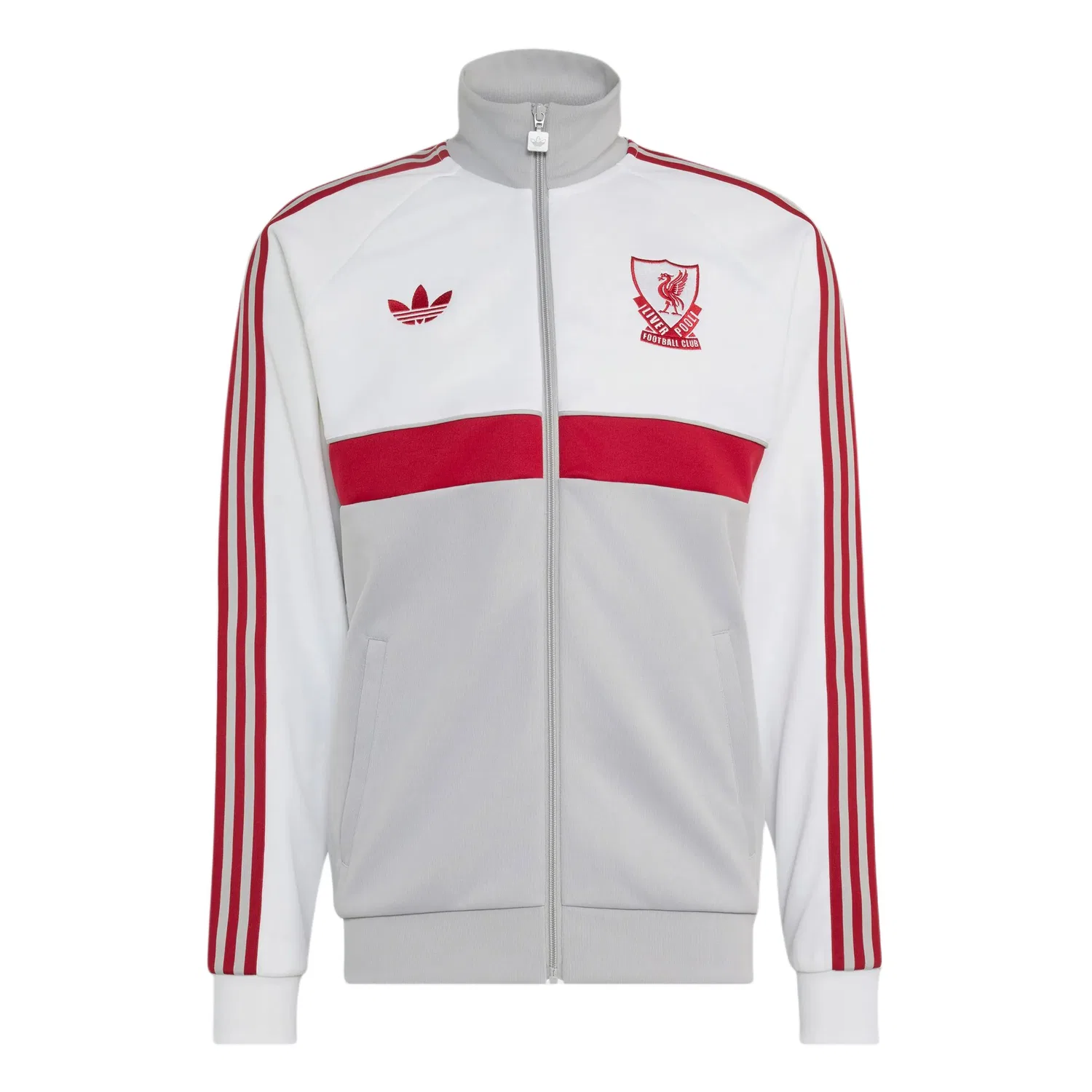 Мужская куртка белая с серым Adidas Originals, White Light Gray