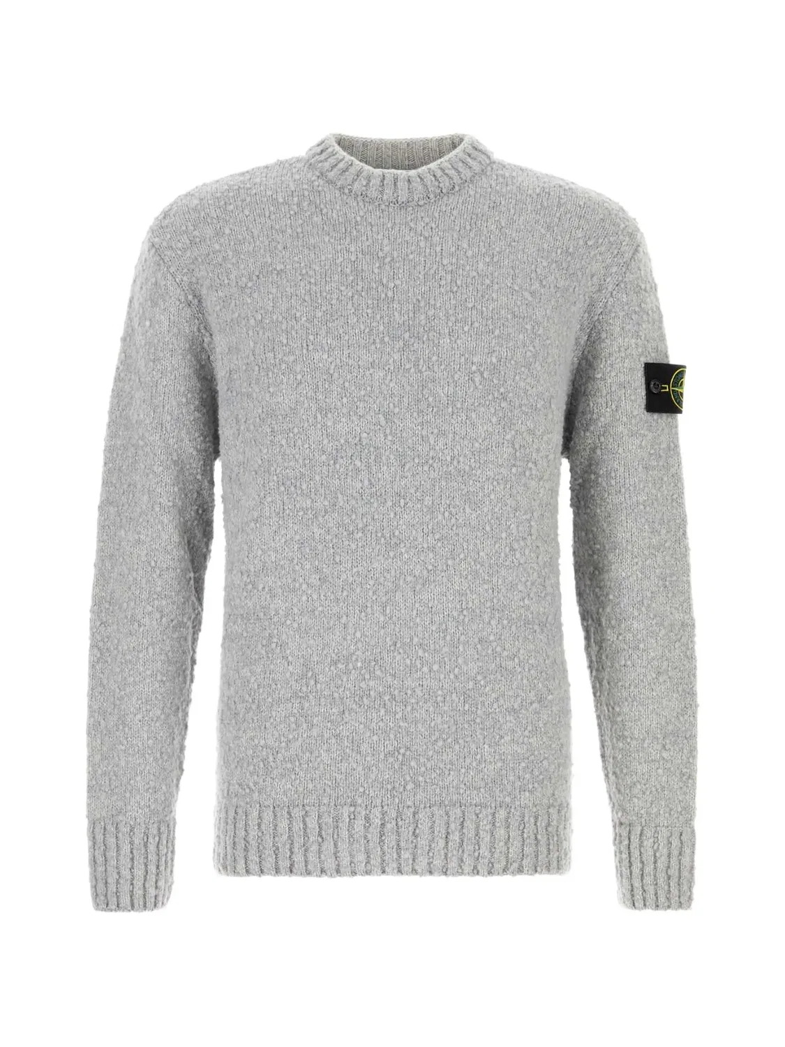 Шерстяной свитер свободного кроя Stone Island, серый