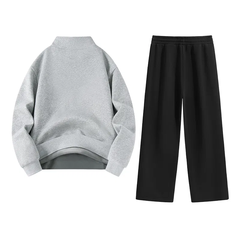 Детский комплект спортивной одежды Miniso, 2 шт, Gray Pea Green+Black — фото 4