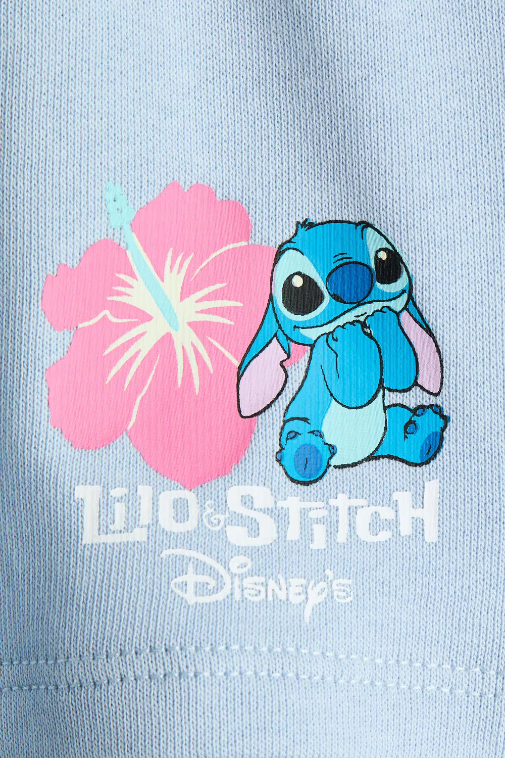 Хлопковые шорты с принтом H&M, Hellblau/Lilo & Stitch — фото 2
