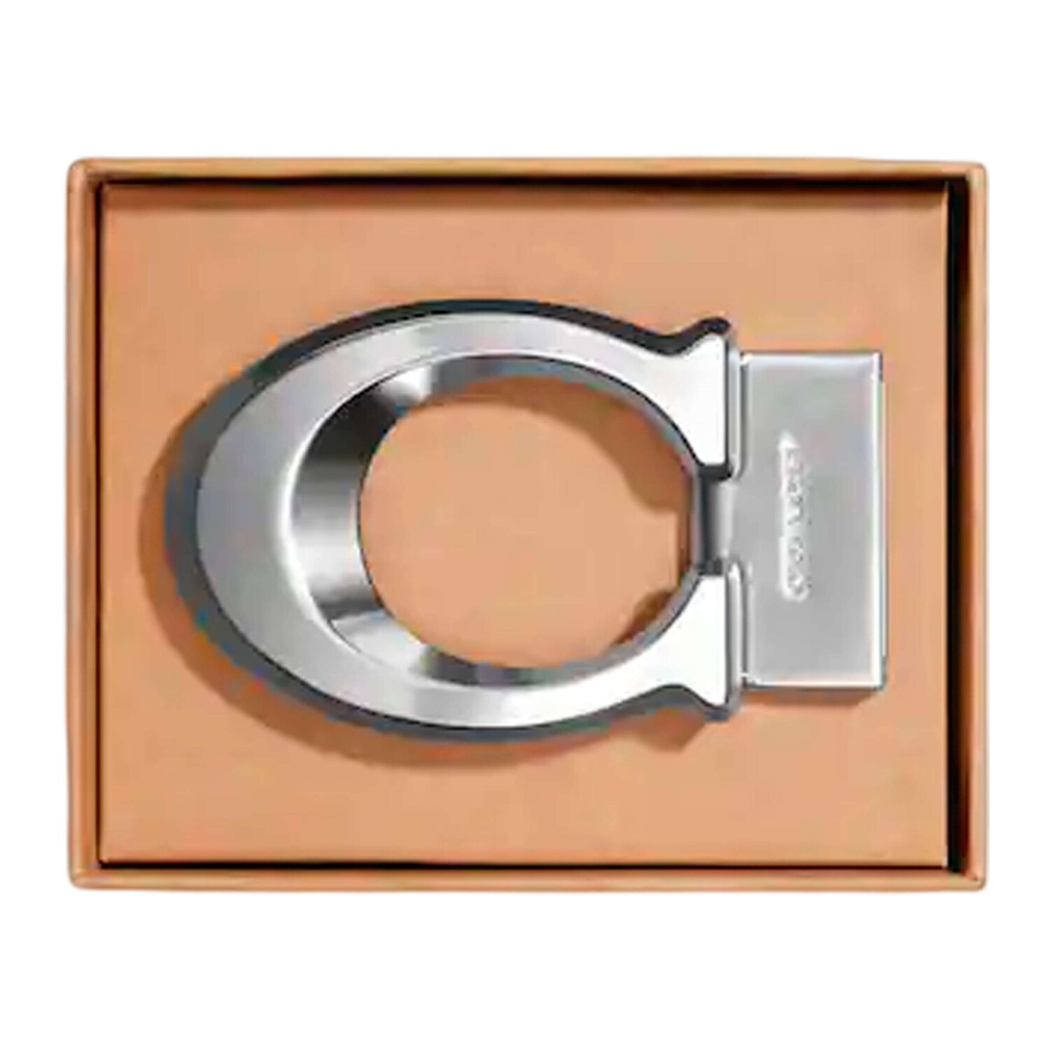 

Пряжка для ремня Coach Outlet Boxed Sculpted Signature, серебристый