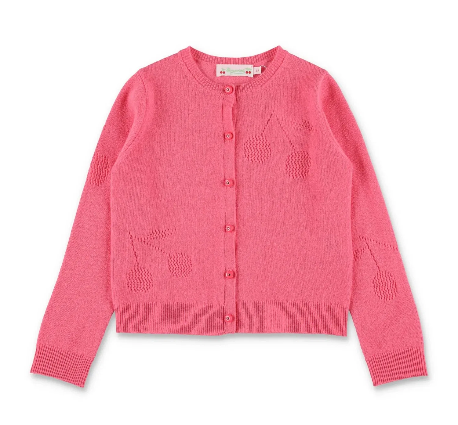 Кардиган из кашемира Ginger Buttoned Straight Hem Cardigan Bonpoint, Rose Bonbon