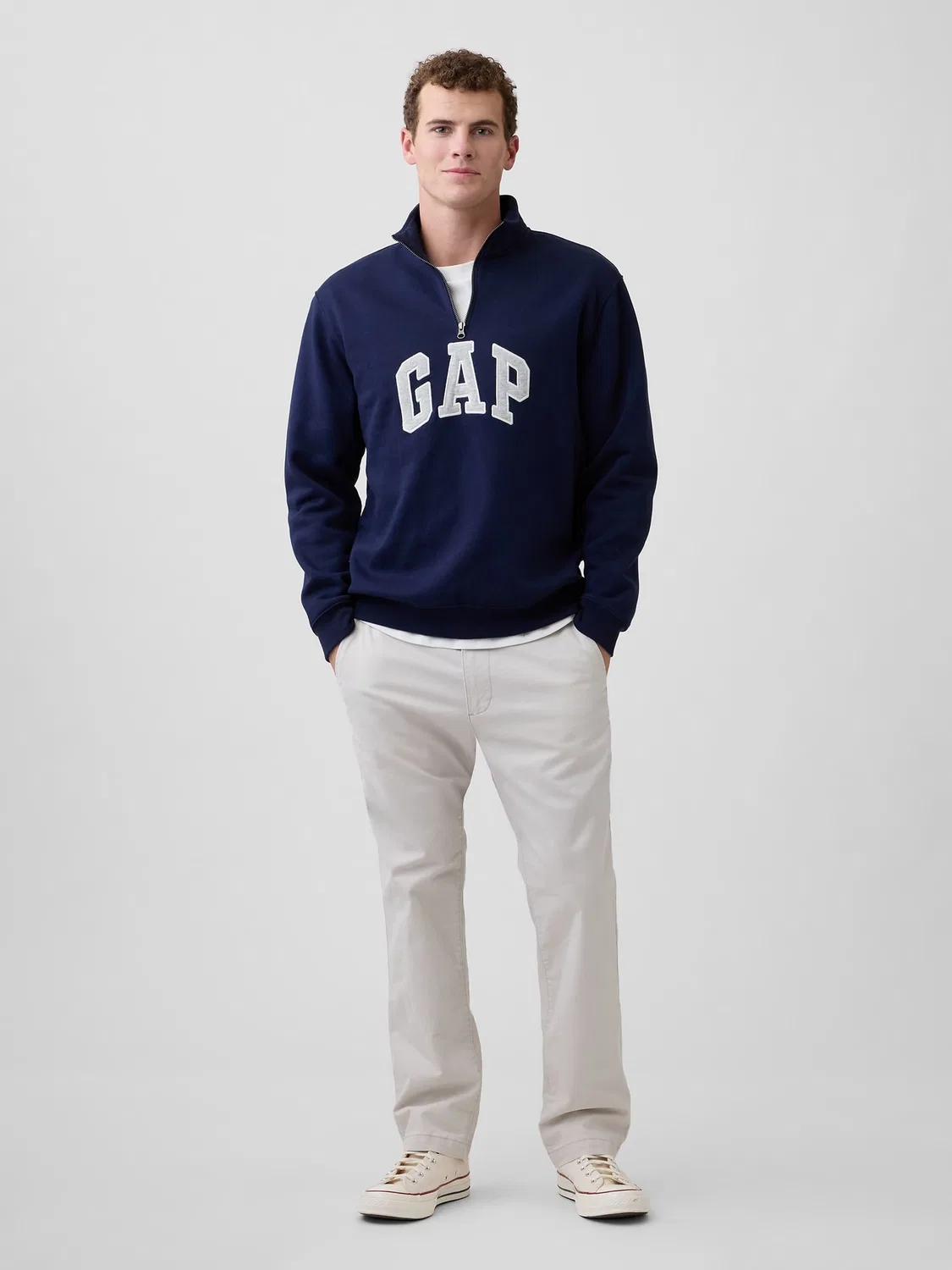 Брюки чинос из хлопка Gap, Cream — фото 2