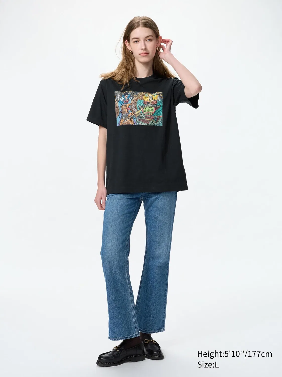 Футболка Uniqlo Manga ut shueisha, с принтом Наруто, черная — фото 2