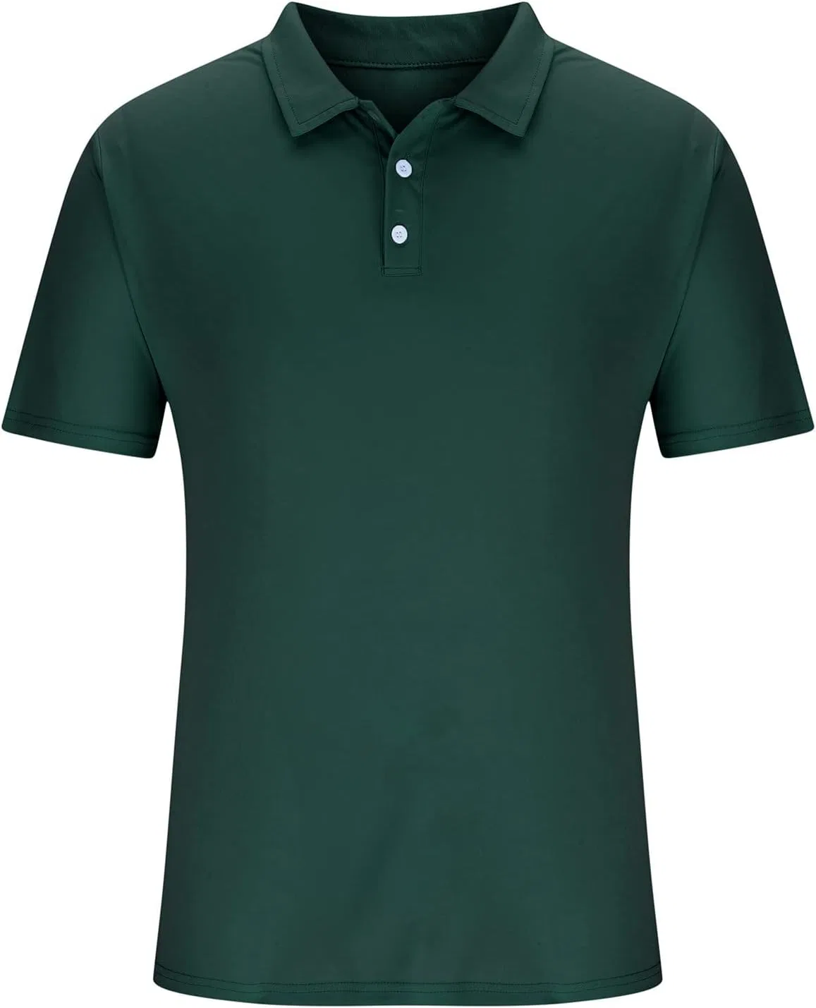 Мужская футболка с V-образным вырезом и пуговицами, Athletic Tees, Army Green — фото 3